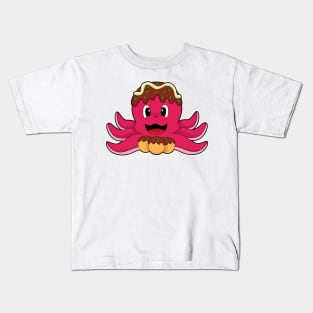 Octopus with Cake Kids T-Shirt